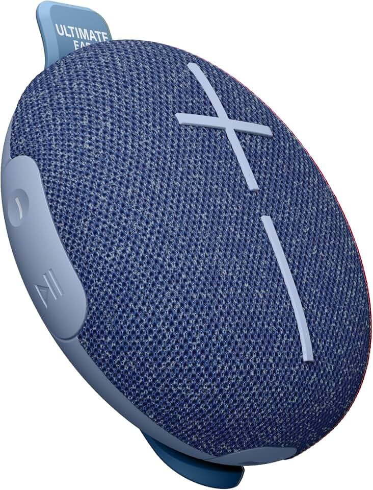 Ultimate Ears MINIROLL Ultraportabler wasserdichter Bluetooth-Lautsprecher, starker Bass, staubdicht nach IP67, 40 m Reichweite – Gentle Black