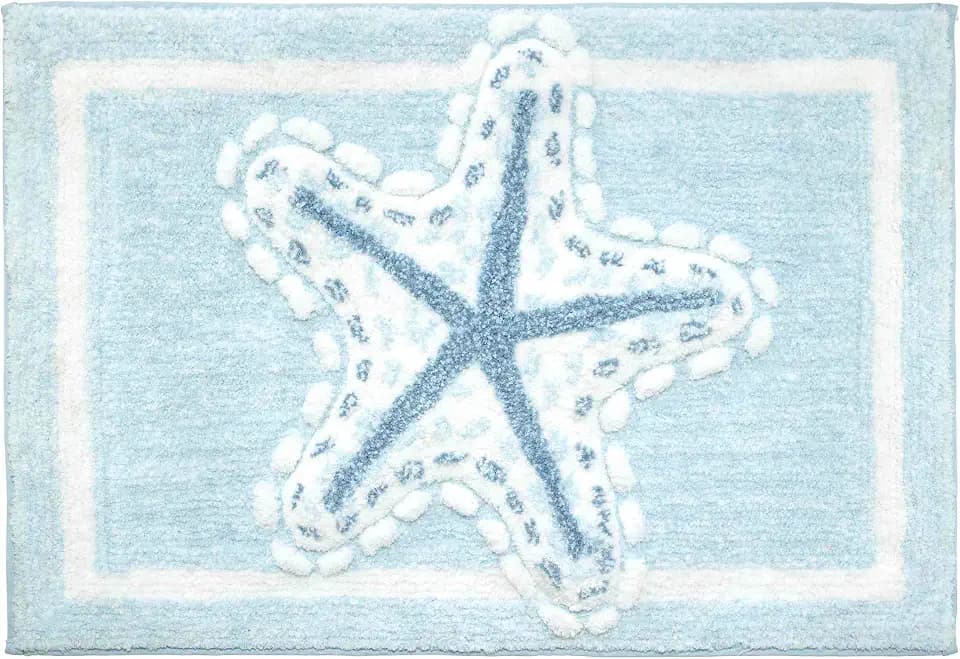 Avanti Linens - Coastal Bathroom Rug 20x30, Soft, Non-Slip & Absorbent Cotton