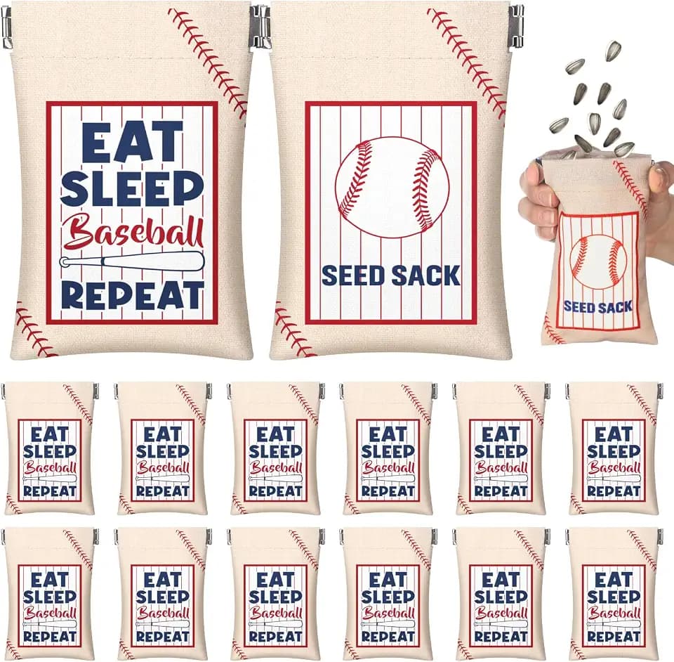 Abbylike 24 Pcs Baseball Seed Pouch Bags for Team Gifts