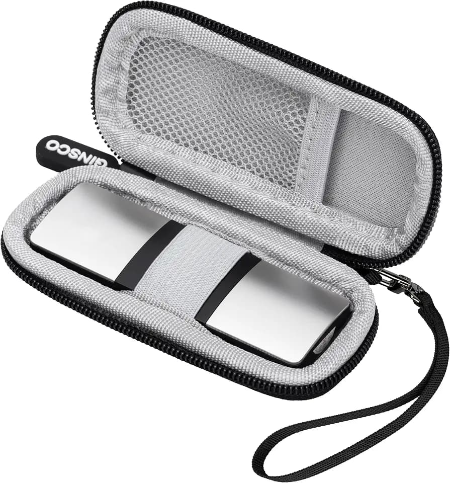 Ginsco Case for KardiaMobile 1-Lead EKG Monitor, Compatible with AliveCor KardiaMobile 6L/6L Max, Heart Monitor Carrying Case, Hard Shell Heart Monito Travel Pouch with Carrying Strap