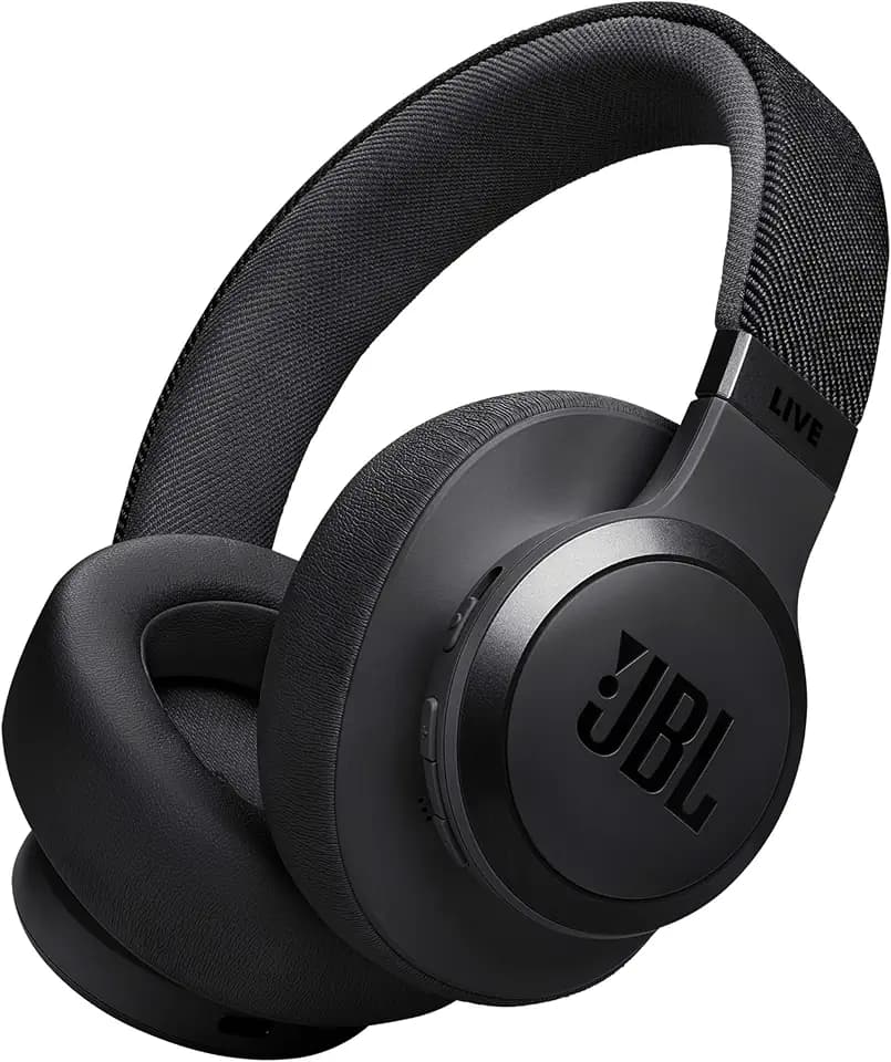 JBL Live 770 NC – Bluetooth Over-Ear-Kopfhörer mit adaptivem Noise-Cancelling – Kabellose Ohrhörer mit JBL Signature Sound und Sprachassistent – Langer Musikgenuss für bis zu 65 Stunden – In Schwarz