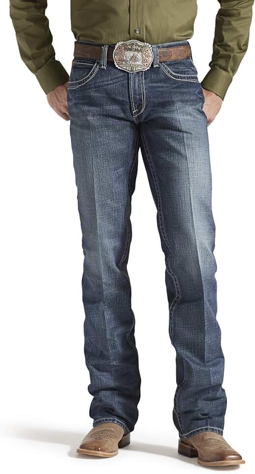 Ariat M5 Slim Stackable Straight Leg Jean - Men’s Low Rise, Slim Fit Denim