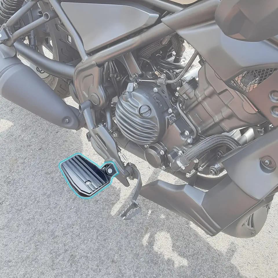 Fußrasten fit for CMX500 Rebel 300 CMX 500 CMX 300 Rebel500 2017 2018 2019 2020 2021 2022 2023 2024 2025 Motorrad Fußrasten Pedale Rest(Schwarz)