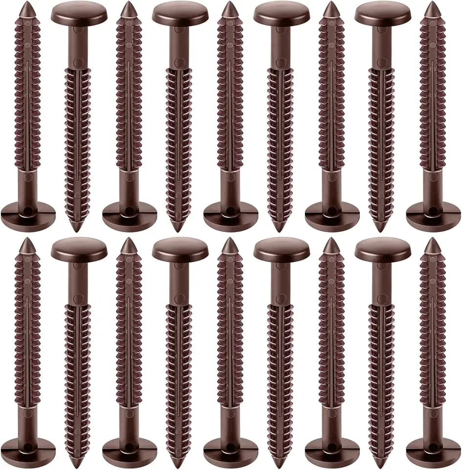 Blulu 18 Pcs Shutter Fasteners 3 Inch Vinyl Panel Pegs,Bordeaux Red