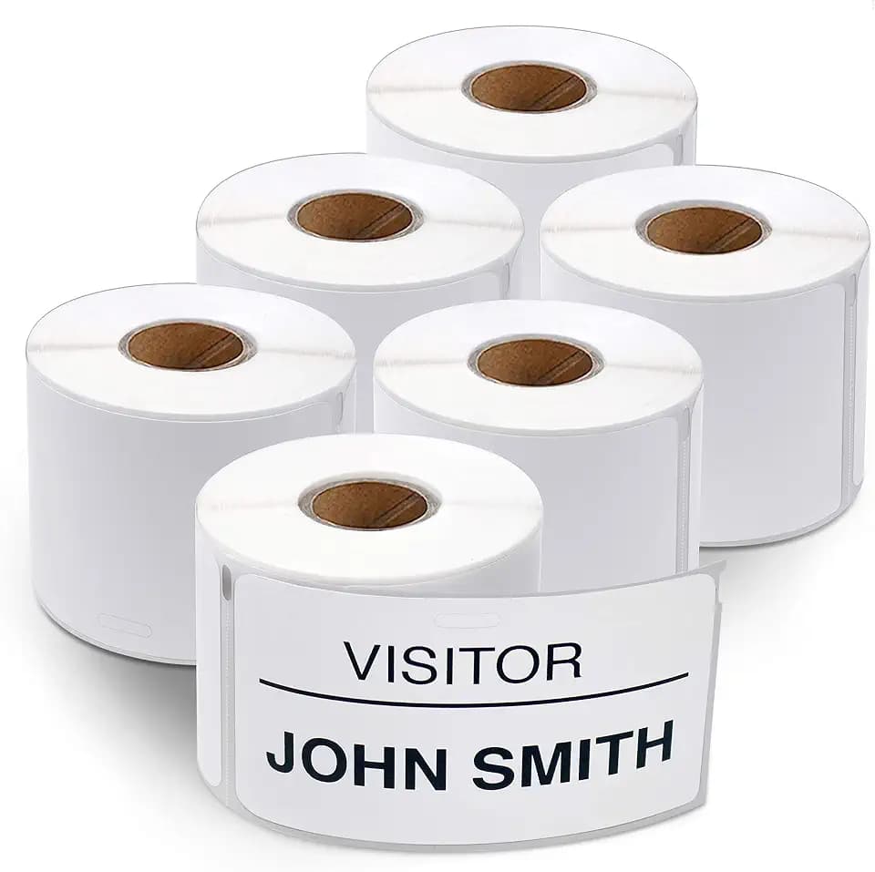 Replacement for DYMO 30857 (6 Rolls, 1500 Labels) 2 1/4" x 4"