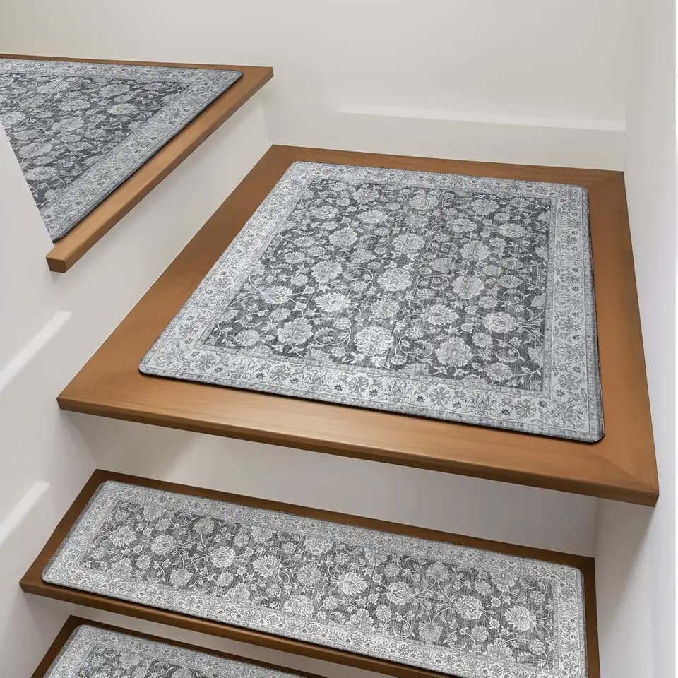OJIA Non-Slip Stair Treads Matching Mat for Wooden Steps 31"x31"