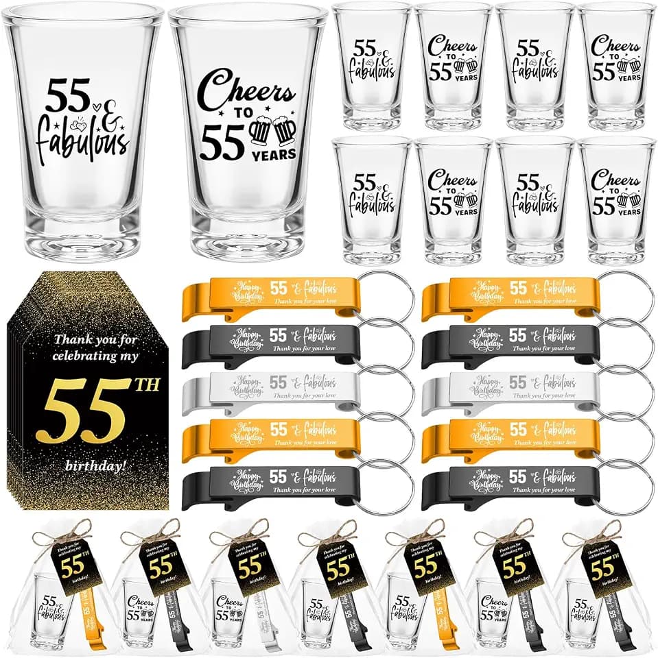 Domensi 30 Sets 55th Birthday Party Favors for Guests, Multicolor