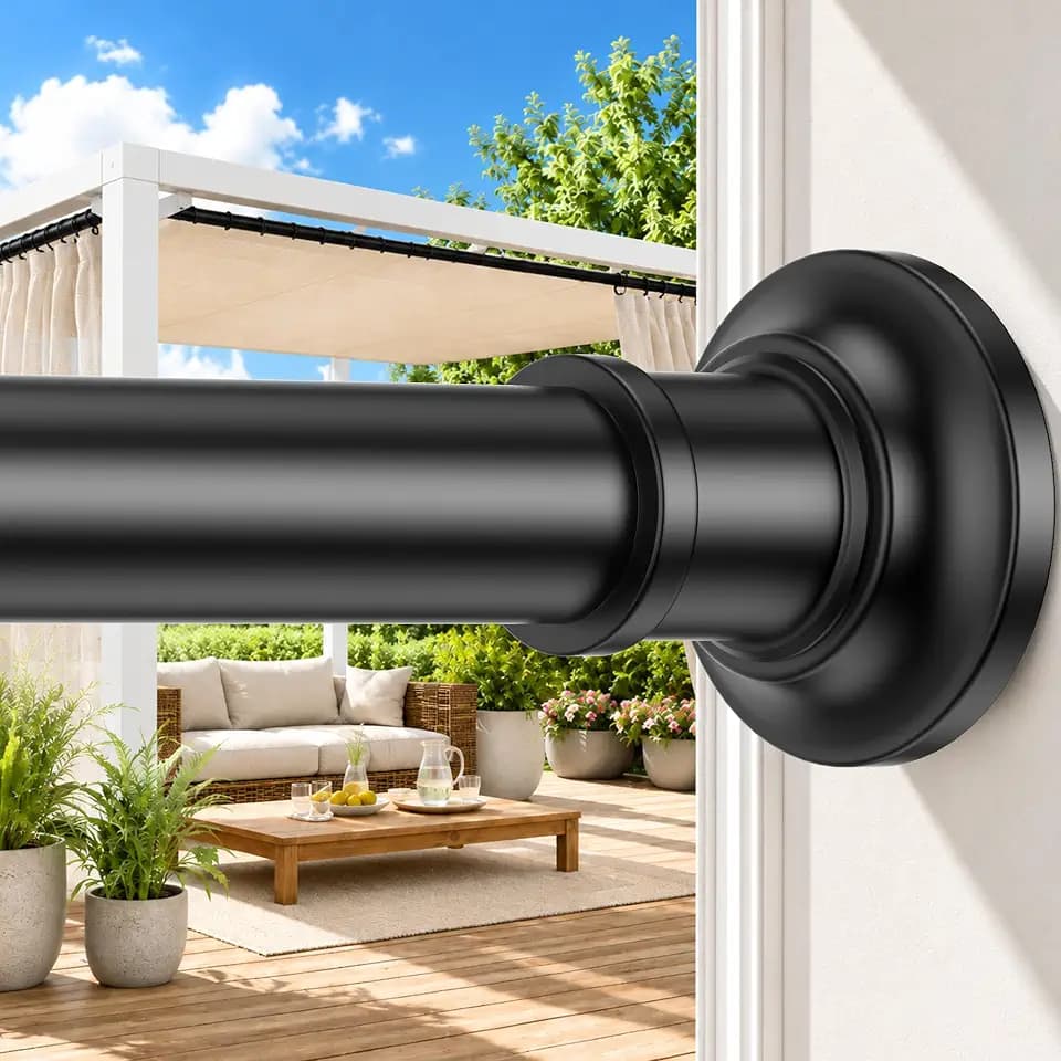 Tension Curtain Rod Long Shower Curtain Rods No Drilling 30-100 Inch