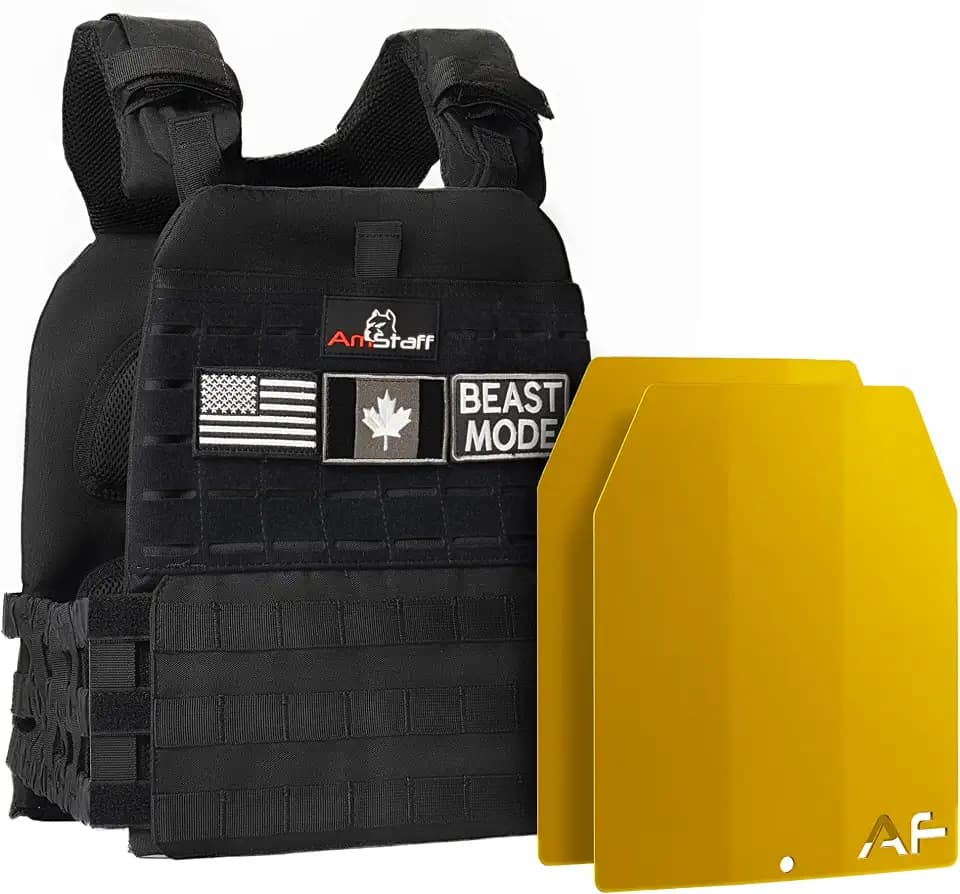Amstaff Tactical Weighted Vest - Adjustable Weight Vests - Versatile Wearable Vest for Fitness Workouts, Strength and Endurance Training, Running
