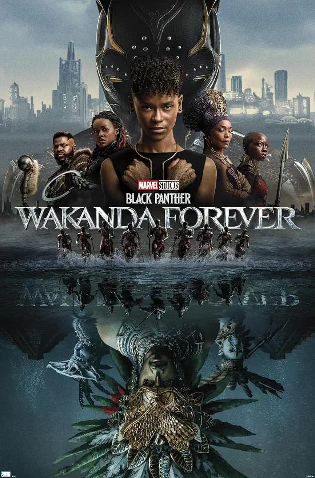 Marvel Black Panther: Wakanda Forever - One Sheet Wall Poster, 34L" x 22.4W", Premium Unframed Version
