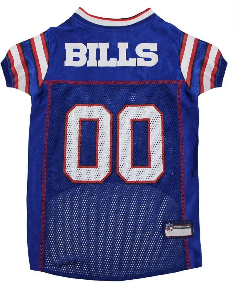 Pets First NFL Buffalo Bills Dog Jersey, Size XX-Large, Football Shirt Costume for Pet, Dog Sports T-Shirt, NFL Team Clothing for Cats, Licensed Pet Apparel Available in 7 Sizes and 32 Teams