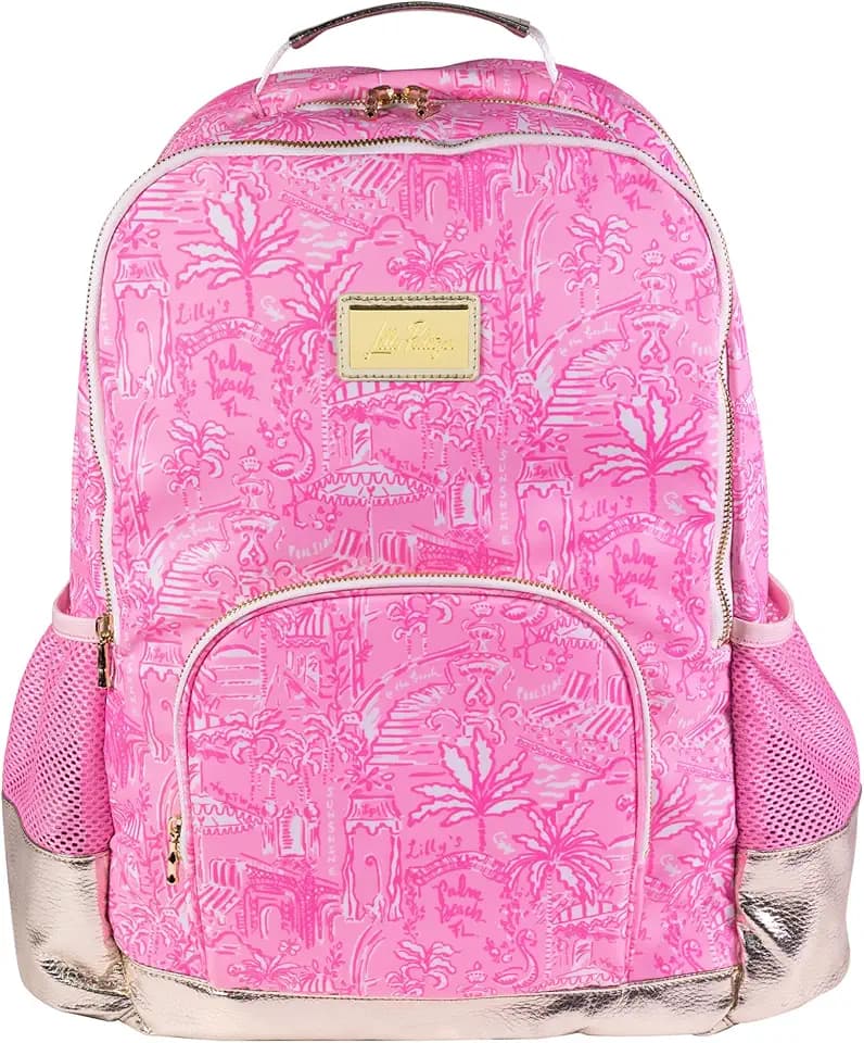 Lilly Pulitzer Large Backpack, Palm Beach Playground