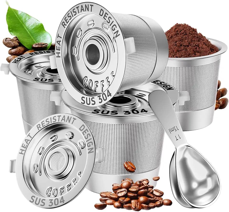 4 Pack Reusable K Cups Coffee Pods for Keurig 1.0