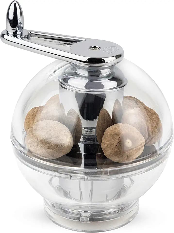 Peugeot Tidore Nutmeg Mill, 4.25 in, Clear Acrylic