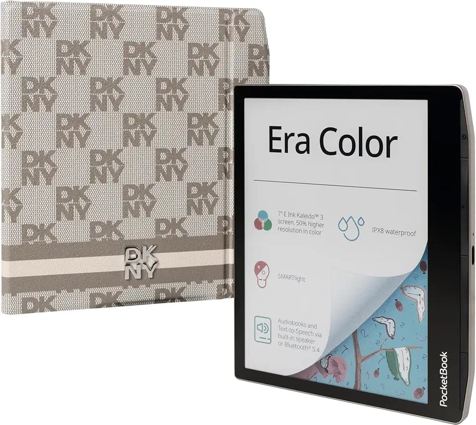PocketBook Era Color E-Reader 7" E-Ink 32 GB Bluetooth Beige Dach Bundle DKNY