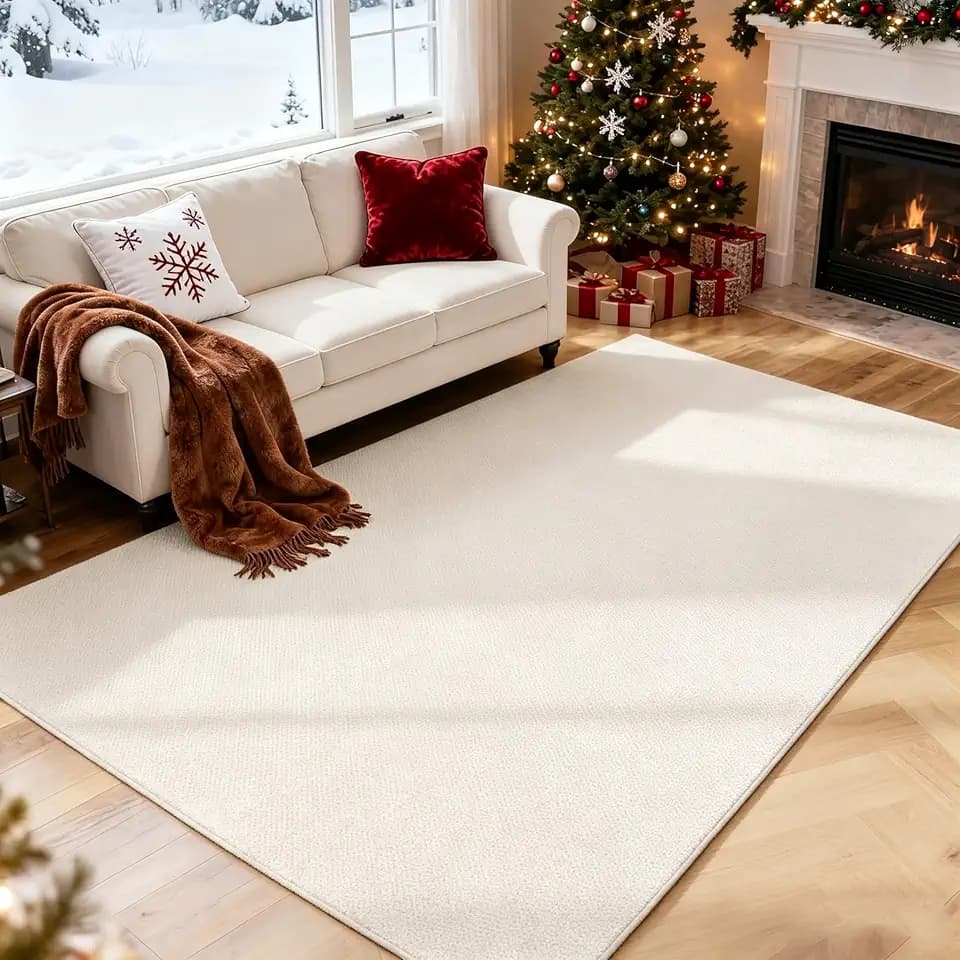 jxgzyy Handwoven Wool Area Rug 5×7 100% Natural Wool Floor Carpet