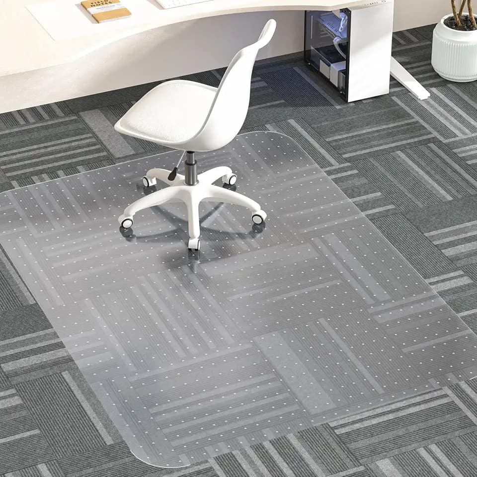 Office Chair Mat for Carpet, 48" X 60" Clear PVC Desk Chair Mat