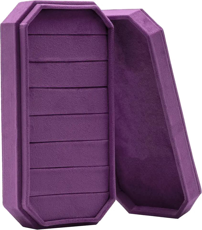 Velvet Ring Organizer Display Tray Jewelry Box Earring Holder Case