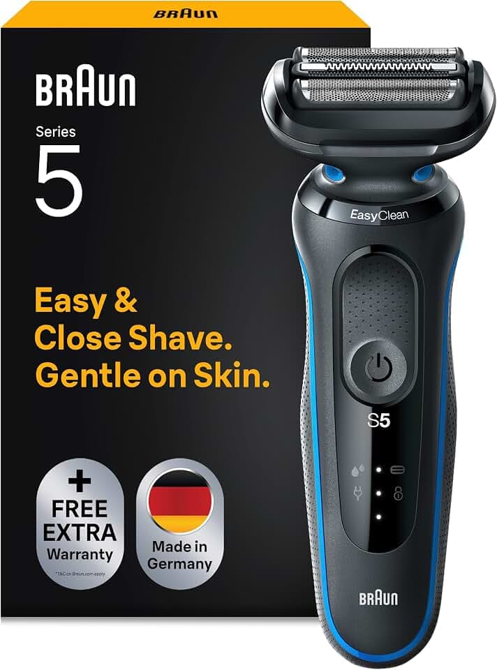 Braun Rasierer Herren Elektrisch Series 5, Rasierapparat, 51-B1000s, Blau