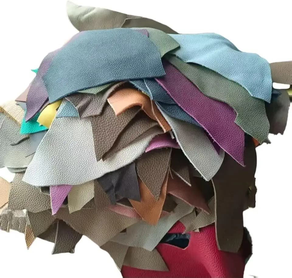 Leather Scraps, 0.8-1.4mm (2-3.5oz) Thick Genuine Cowhide Scraps(Thin 500g)