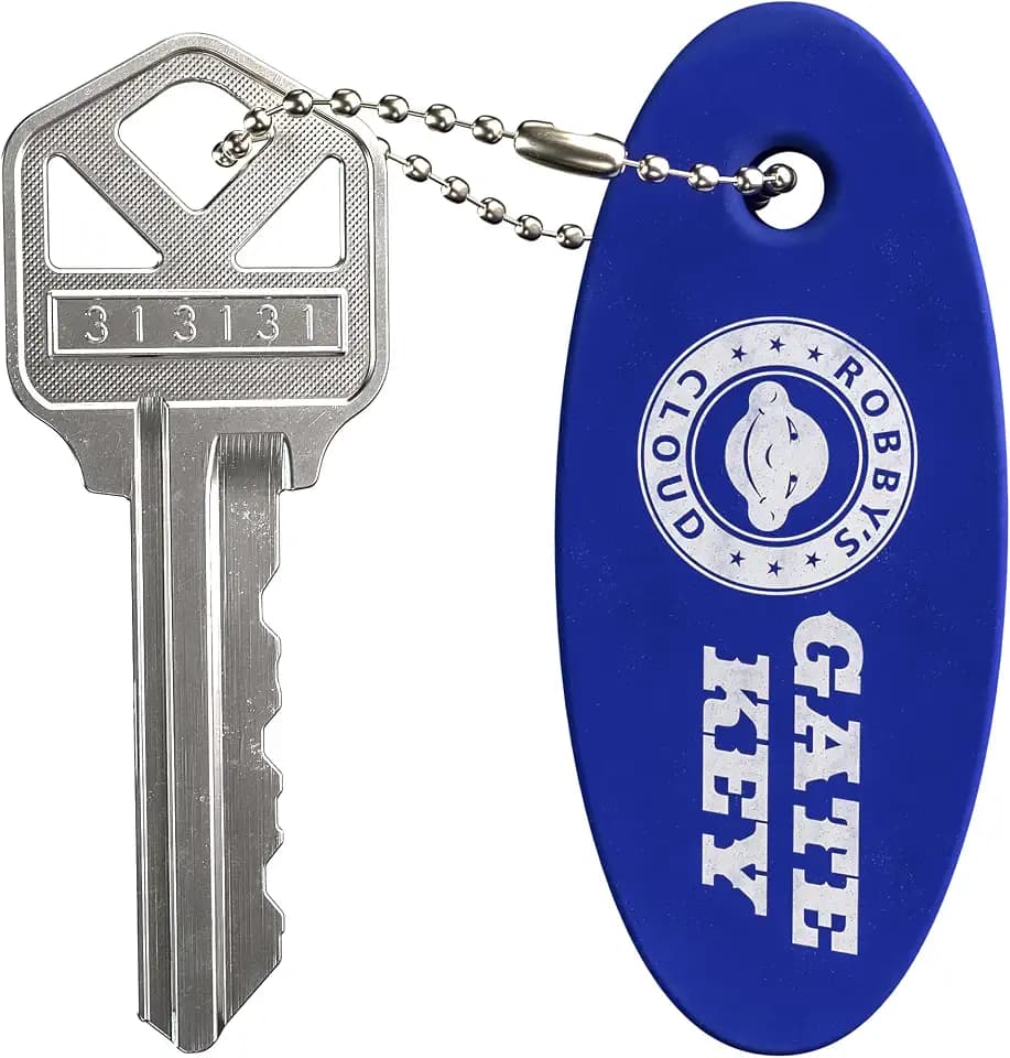 Magna Latch Series 3 Key Replacement for Forward Facing Keyhole Locks (New Style)-Key Will NOT Work if Lock has Been Changed or keyed Different - with Robby's Cloud Key Float Keychain (1 Pack)