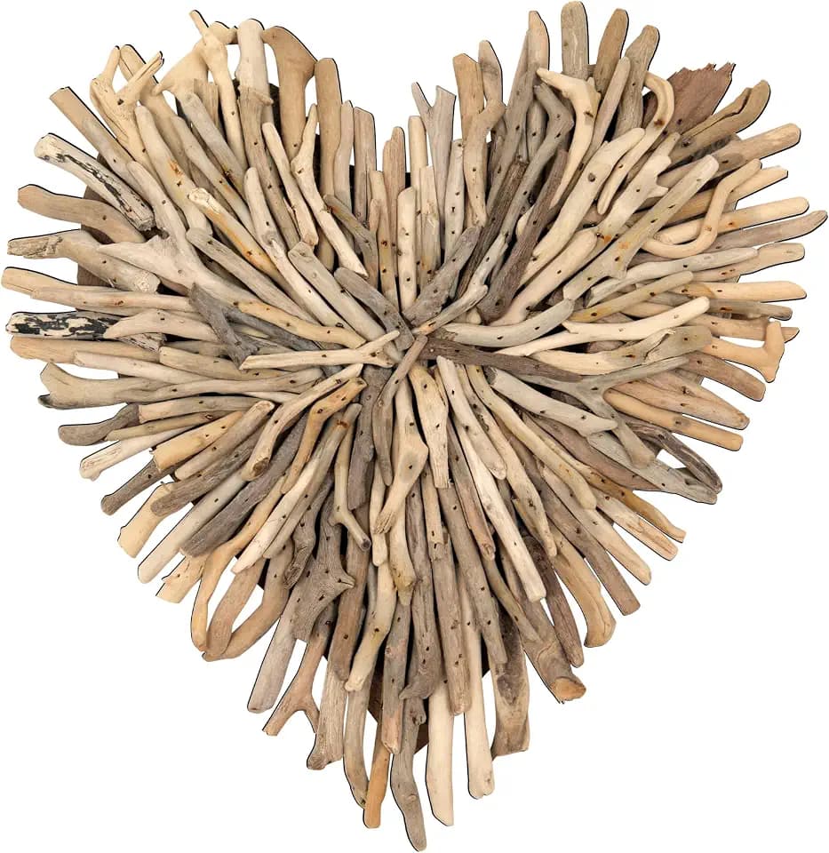 Creative Co-Op Driftwood Heart Shaped Wall Décor
