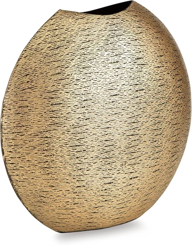 Signature Design by Ashley Iansboro Contemporary 12 in. Vase, Antique Gold