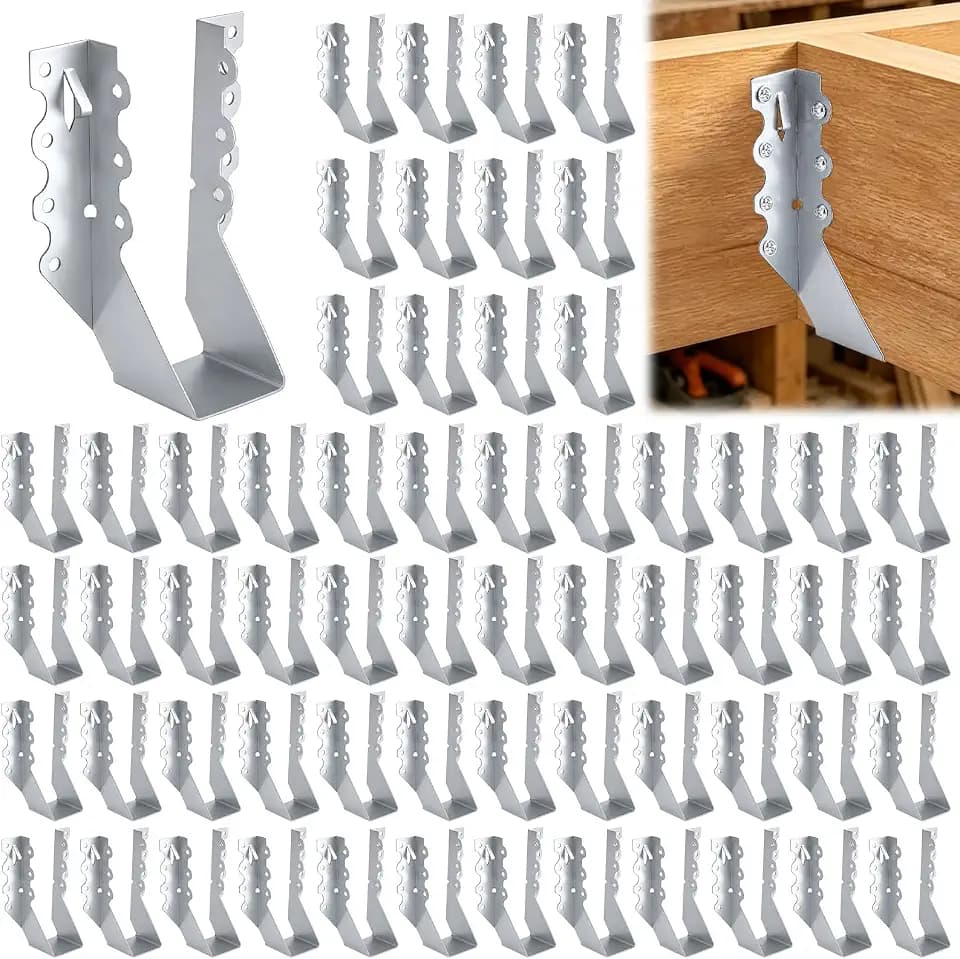 60 Pcs 2x6 Joist Hangers, 20 Gauge Galvanized Carbon Steel