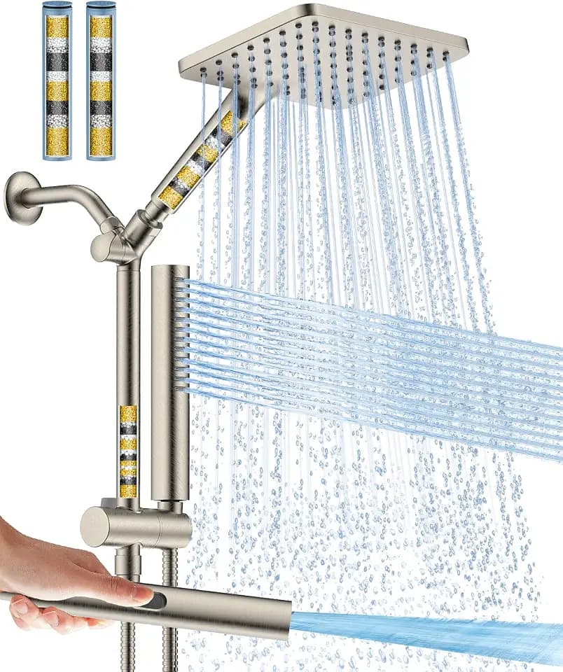High Pressure Filtered Shower Head with Handheld Combo