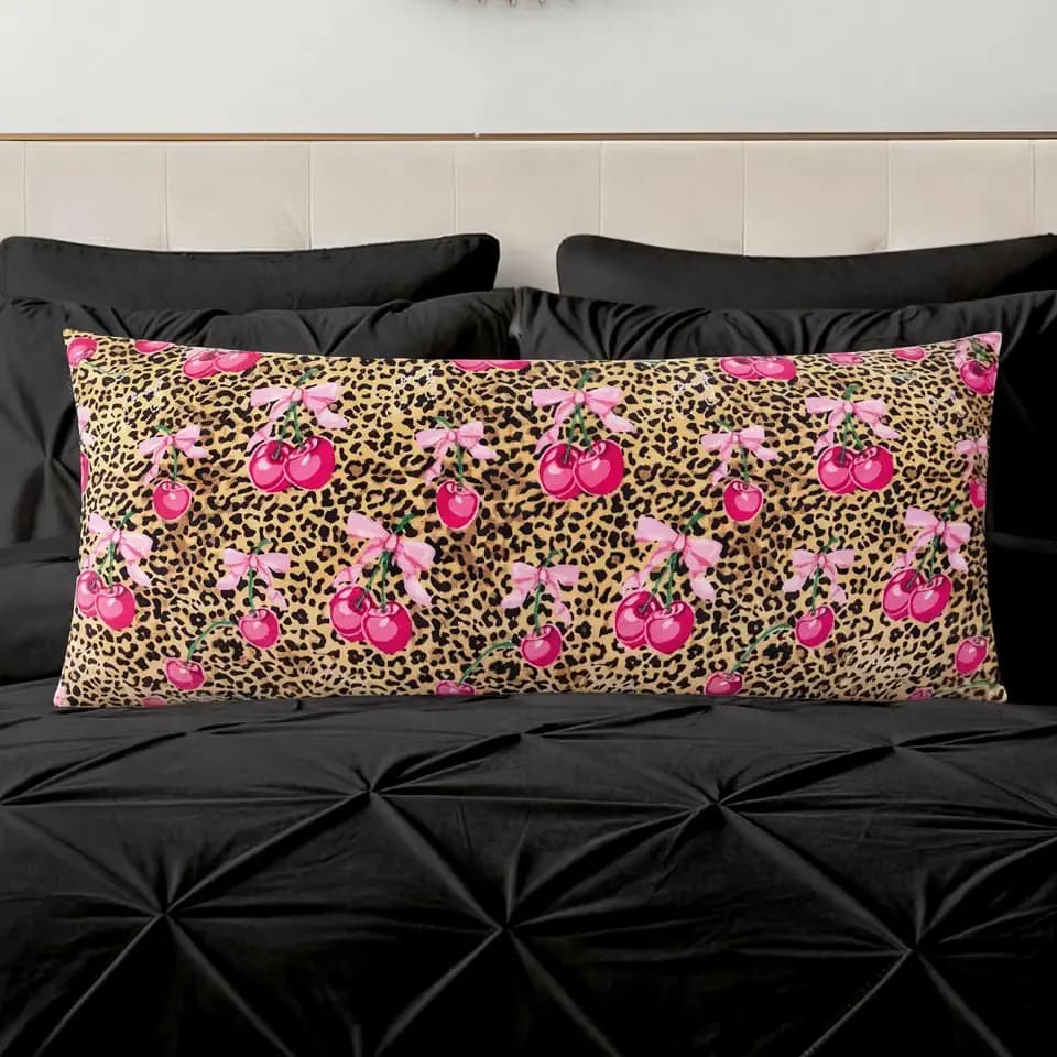 Juicy Couture 20" x 48" Plush Body Pillow, Wild Cherry Hot Pink