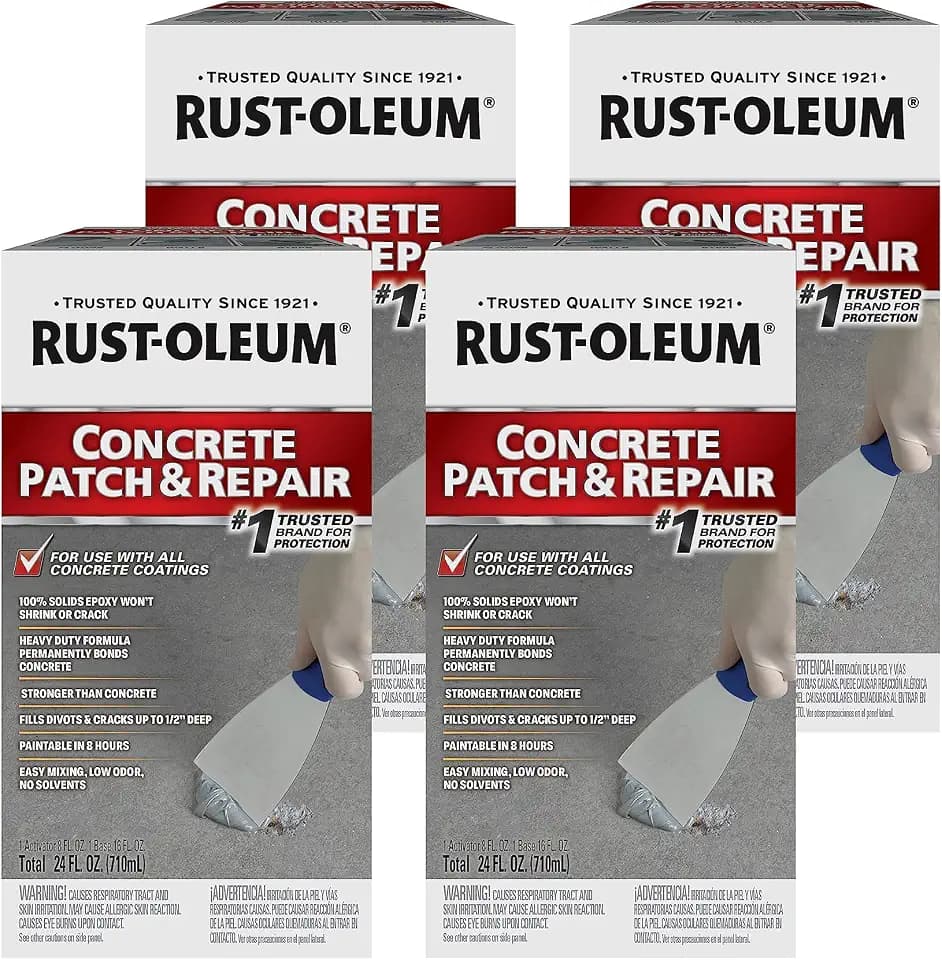 Rust-Oleum 301012-4PK Concrete Patch & Repair, 24 oz, Gray, 4 Pack