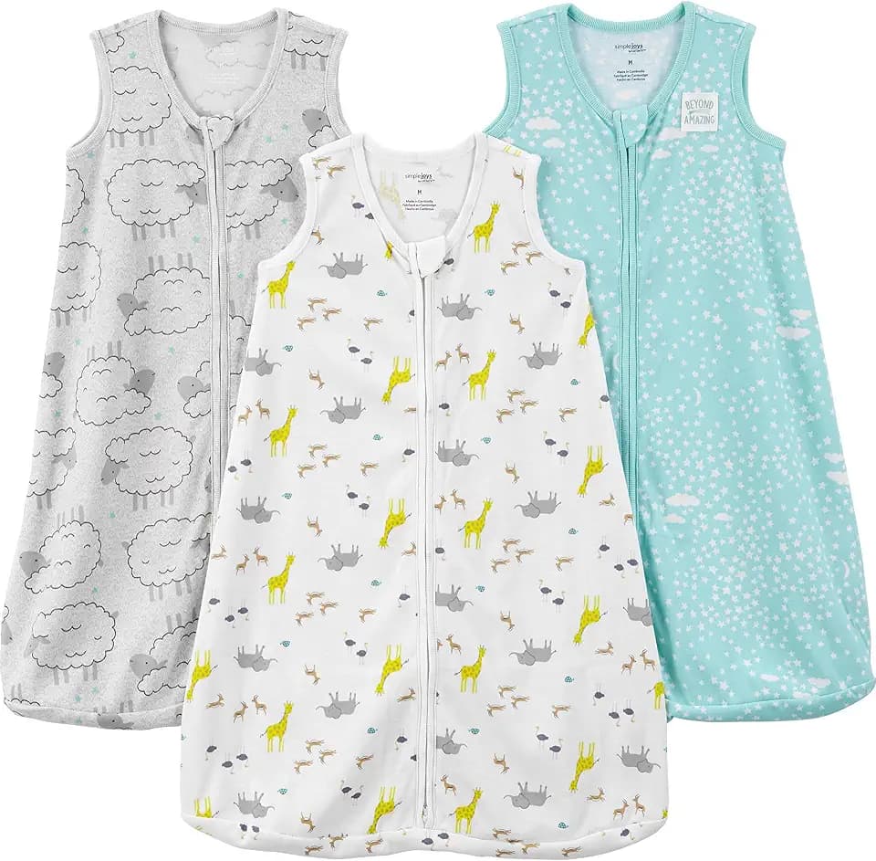 Simple Joys by Carter's Baby 3-Pack Cotton Wearable Blankets