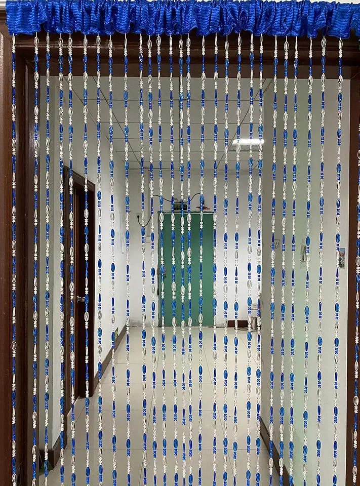 ZiDeTang Acrylic Beaded Door Curtain Home Décor Tassel Room Divider Curtain (Dark Blue, 100cm by 190cm)