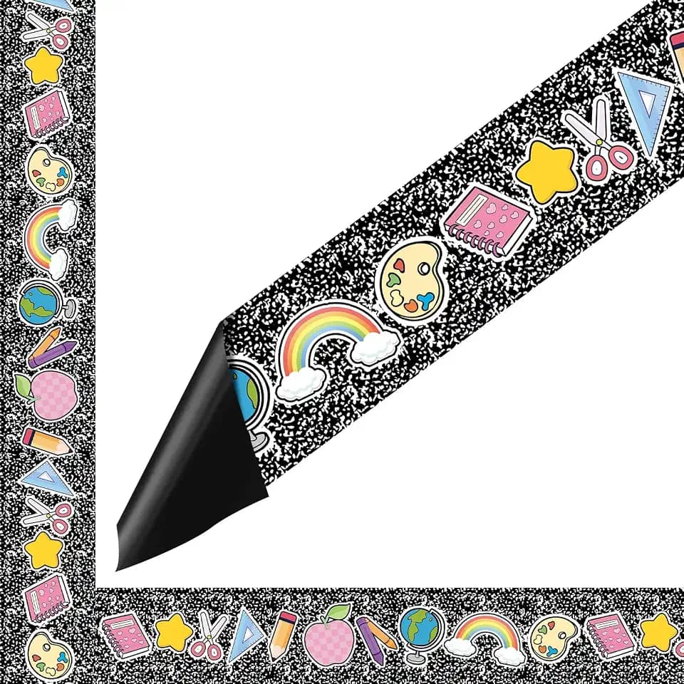 Gersoniel 24 Pcs 13.8 x 2.8 Inch Composition Magnetic Bulletin Board Border