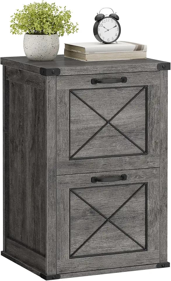 VASAGLE File Cabinet with 2 File Drawers, Printer Stand, Fit A4 Letter Size