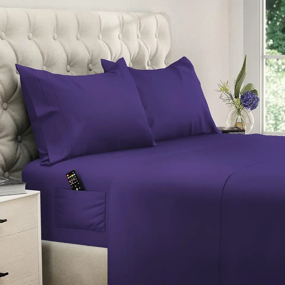DREAMCARE Twin XL Sheets - Twin XL - Extra Deep - Purple