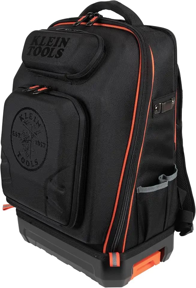 Klein Tools 62809MB MODBox Hard Shell Backpack with Protective Front Shell, 40 Pockets, Laptop Sleeve USB-C Port, MODBox Compatible, Heavy Duty