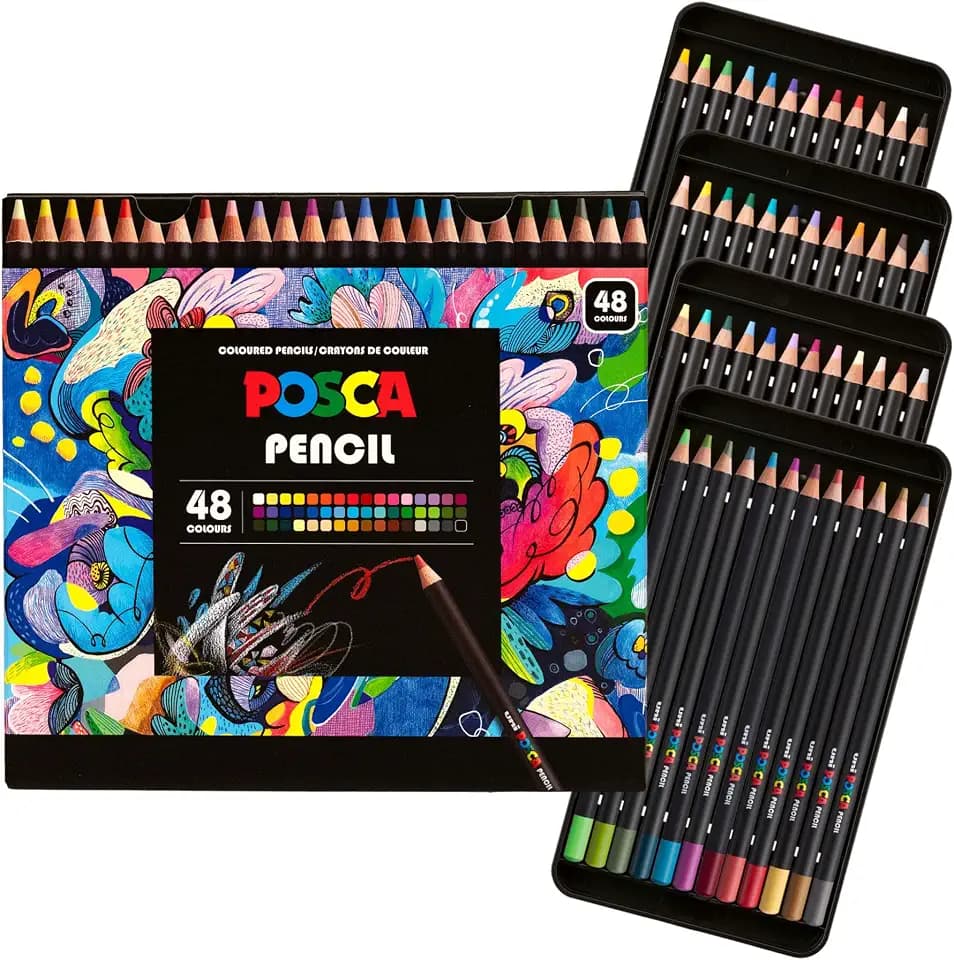 POSCA® Colored Pencils, Soft Core, 48 Count