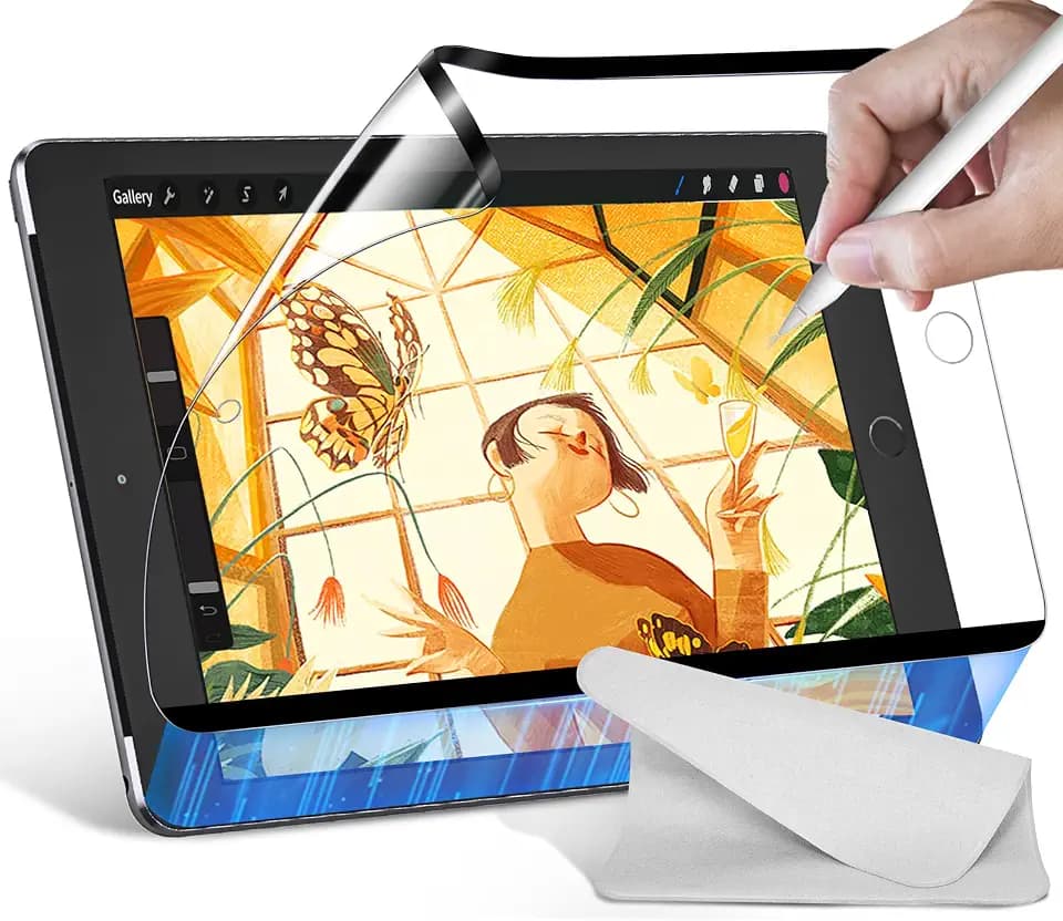 Magnetischer Papier Schutzfolie für für iPad 5/6 Generation, iPad Air 1/2, iPad Pro 9.7 Zoll, wie auf Papier Schreiben/Zeichnen, Abnehmbar und wiederverwendbar.