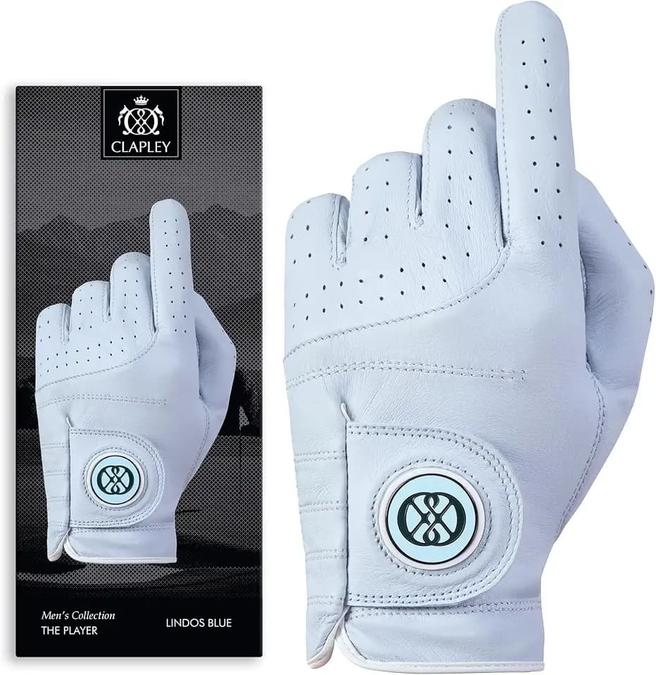 Men’s Golf Glove Cadet Size, Fit for Smaller Hands Golfer, with Cabretta Leather & Ball Marker Included, Breathable Design, Good Elasticity, Super Soft Feel, Secure Fit