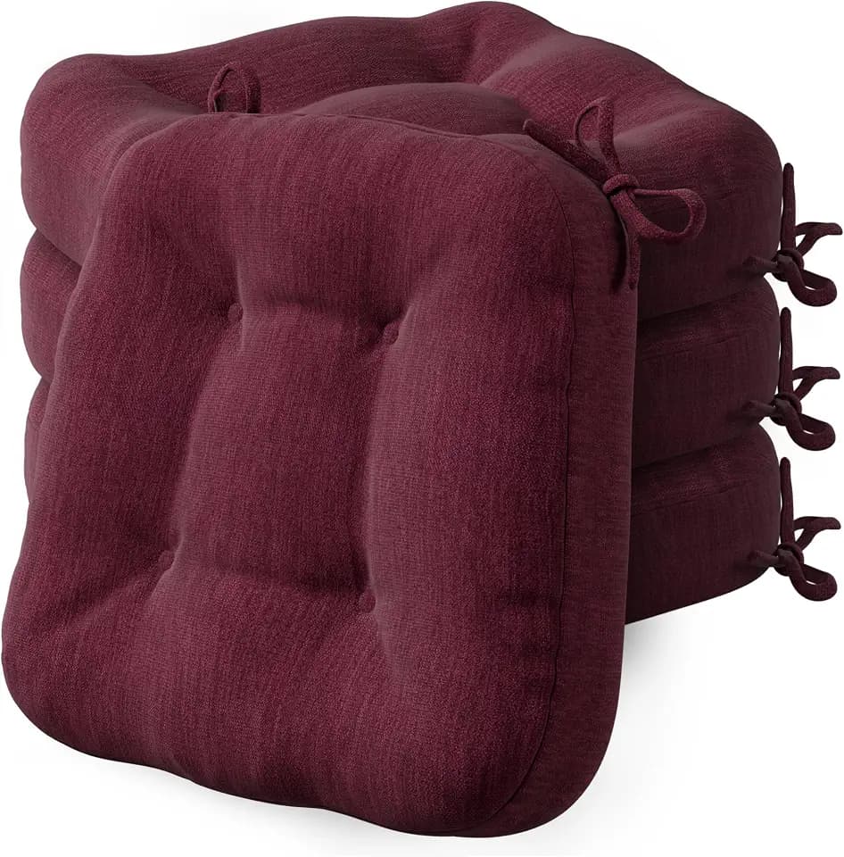 Codi Dining Chair Cushions 4 Pack, Thick Memory Foam Kitchen Seat Pads