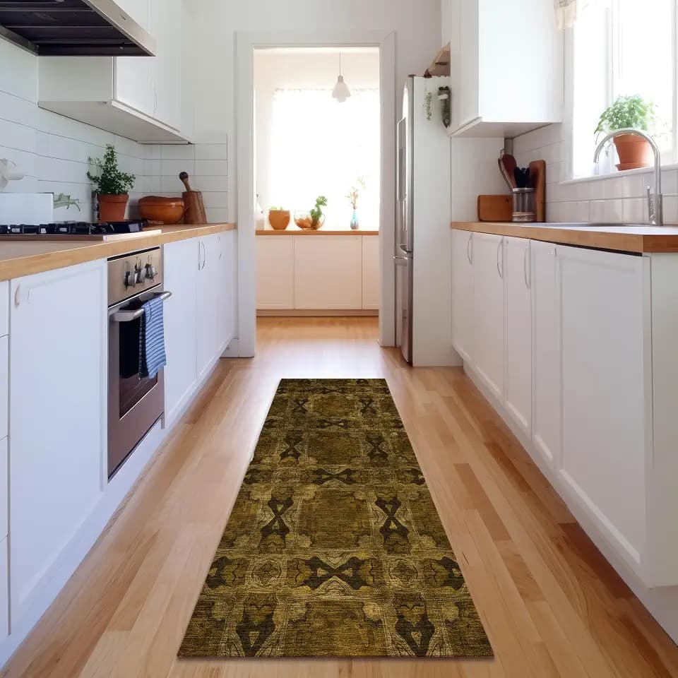 Addison Rugs Mayfield AMF564 Chocolate 2'3" x 7'6" Indoor Premium Machine Washable Runner Rug, Silky Soft, Easy Clean, Non Shedding, Bedroom, Living Room, Dining Room, Kitchen, Patio Rug