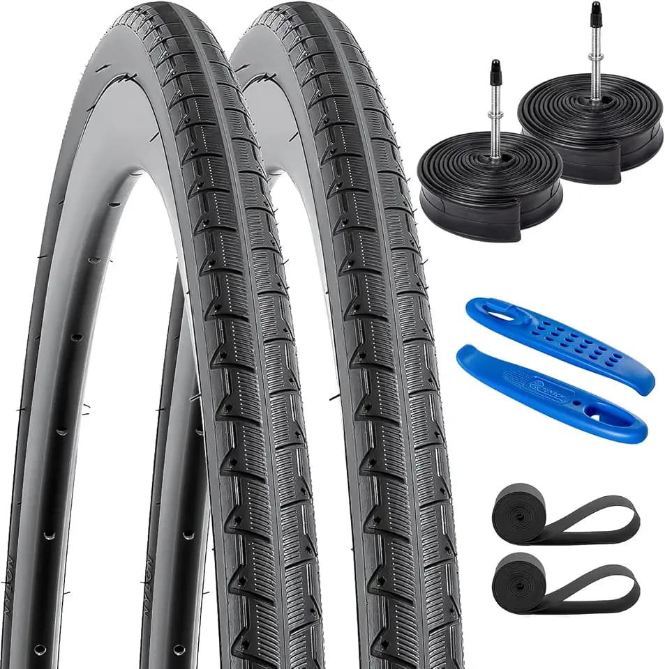 YUNSCM 2-PCS 700C Bike Tires 700x28C/28-622 28x1 5/8x1 1/8 Compatible with Road Bike Tires 700x25C 700x26C 700x27C 700 x 28C 700x30C Bicycle Tires (Y-786)