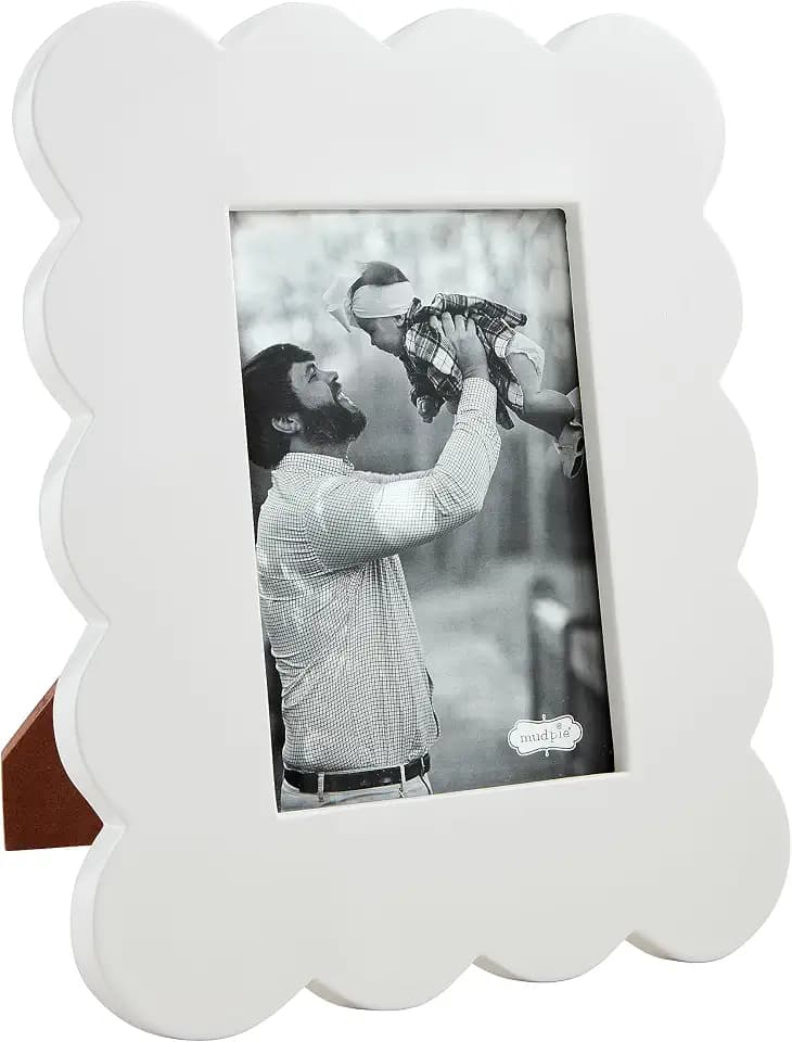 Mud Pie Scalloped Lacquer Frames, Large