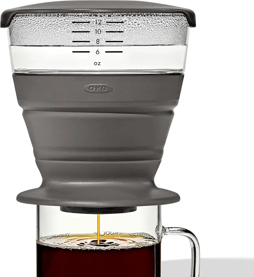 OXO Brew Collapsible Pour-Over Travel Coffee Maker with Storage Case