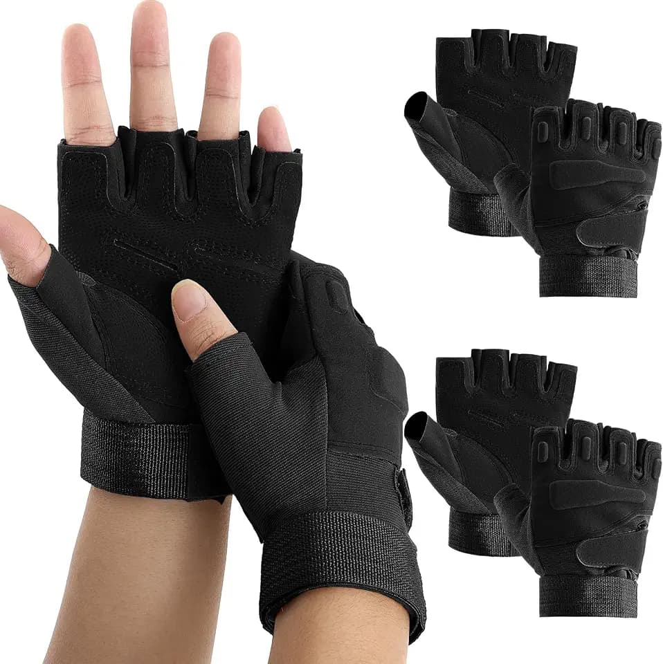 Teenyyou 2 Pairs Color Guard Gloves Fingerless