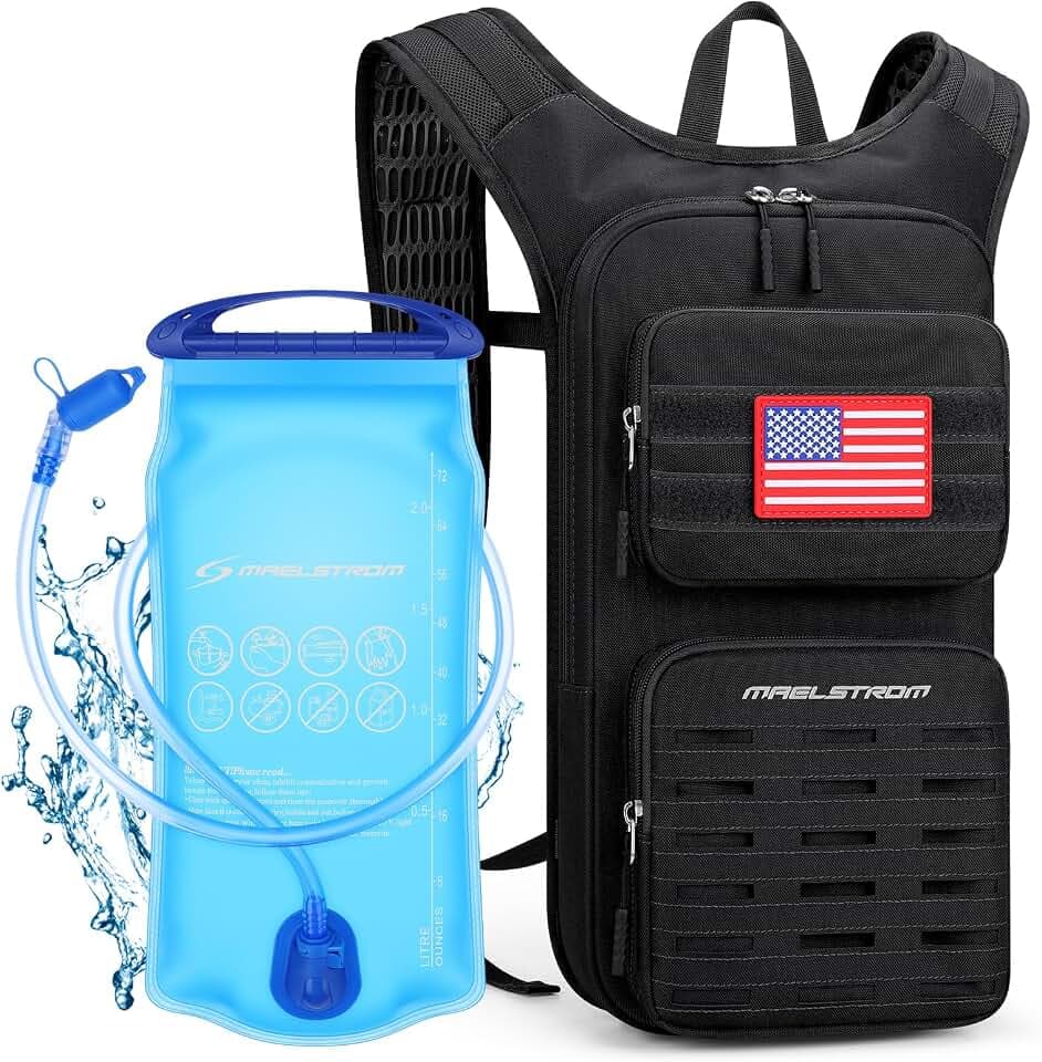 Maelstrom Tactical Hydration Backpack,Water Pack with 2L Water Bladder