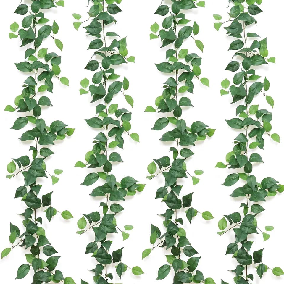 Dremisland 4 Strands Artificial Ivy Vines Fake Scindapsus Vine Garland