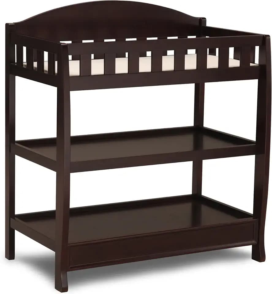 Delta Children Infant Changing Table with Pad, Dark Chocolate