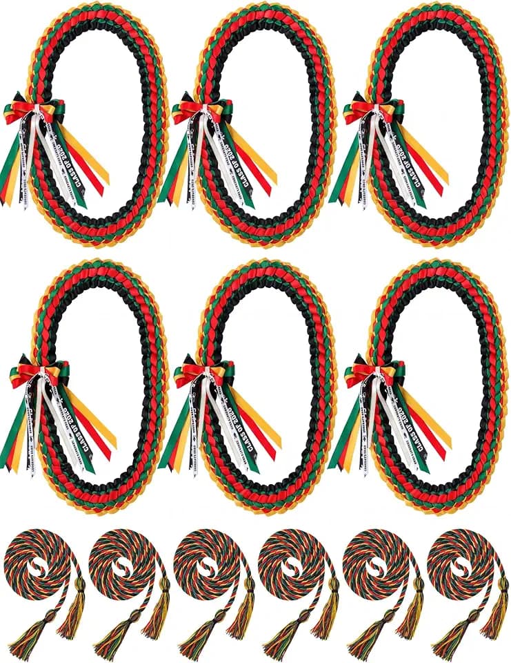 TFTAFAN Graduation Leis and Graduation Honor Cords Class of 2026 Graduation Ribbon Lei Graduation Necklace Braided Necklaces gift for Student Gifts Party Supplies